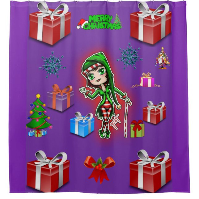 Christmas Shower Curtain (Front)