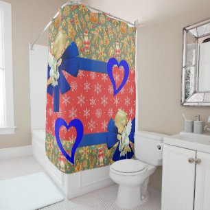 Christmas Shower Curtain, Angel Curtain