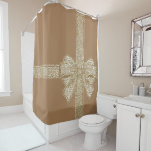 Christmas Shower Curtain Bow