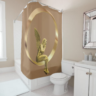 Christmas Shower Curtain, Christmas Angel Curtain