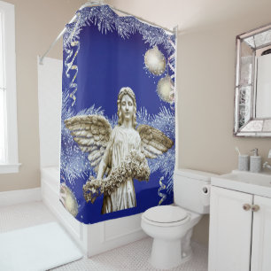 Christmas Shower Curtain, Christmas Angel Curtain