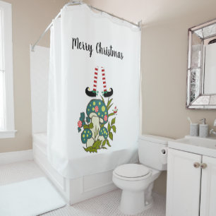 Christmas Shower Curtain Elf 