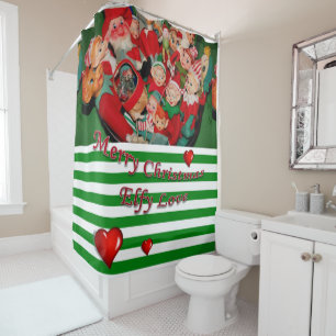 Christmas Shower Curtain, Elf Shower Curtain