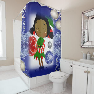 Christmas Shower Curtain, Elf Shower Curtain