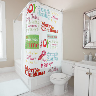 Christmas Shower Curtain Joy