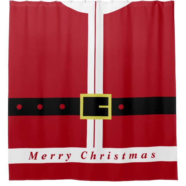 Christmas Shower Curtain Santa Claus Gift (Front)