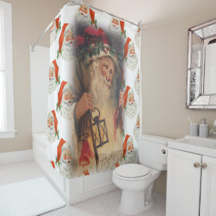 Christmas Shower Curtain, Santa Curtain