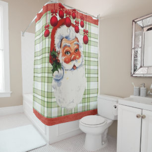 Christmas Shower Curtain, Santa Shower Curtain