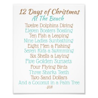 Christmas sign 12 Days of Christmas at the Beach