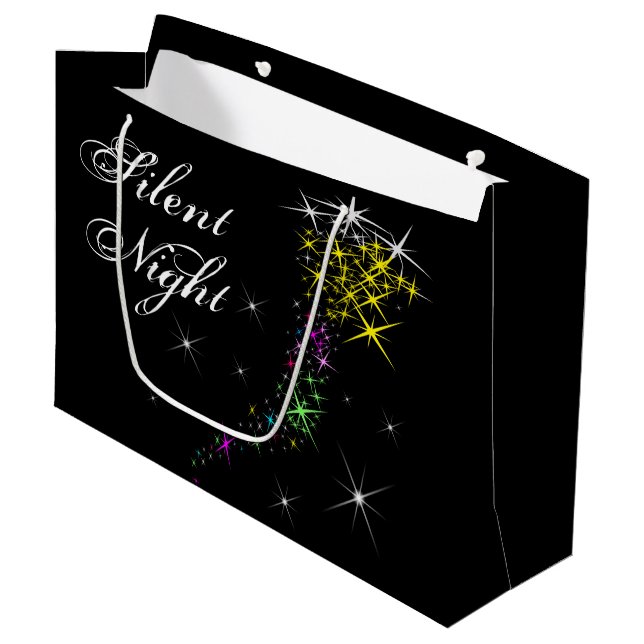 Christmas Silent Night Large Gift Bag (Front Angled)