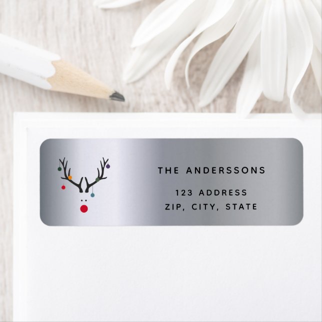 Christmas silver funny reindeer (Insitu)