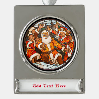 Christmas Silver Plated Banner Ornament