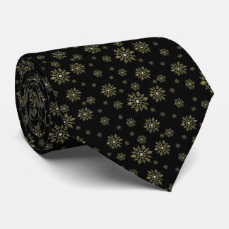 Christmas Silver Snowflake Men's Tie