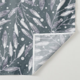 Christmas, silver twigs, white, snowflakes, winter tapestry