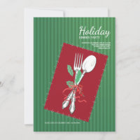 Christmas Silverware Invitation