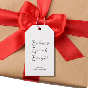 Christmas Simple Elegant Baking Spirits Gift Tags