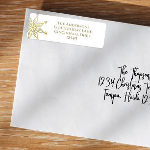 Christmas Simple Gold Snowflake Classic Elegant