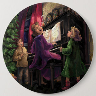 Christmas Sing Along 6 Cm Round Badge