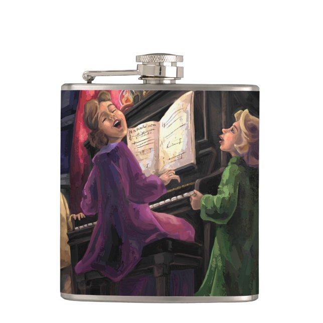 Christmas Sing Along Hip Flask (Front)