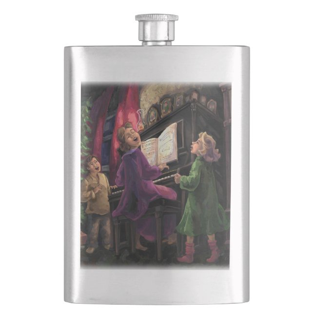 Christmas Sing Along Hip Flask (Front)