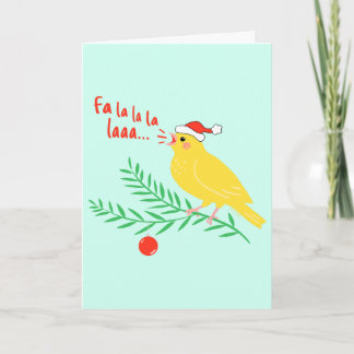 Christmas Singing Canary Card