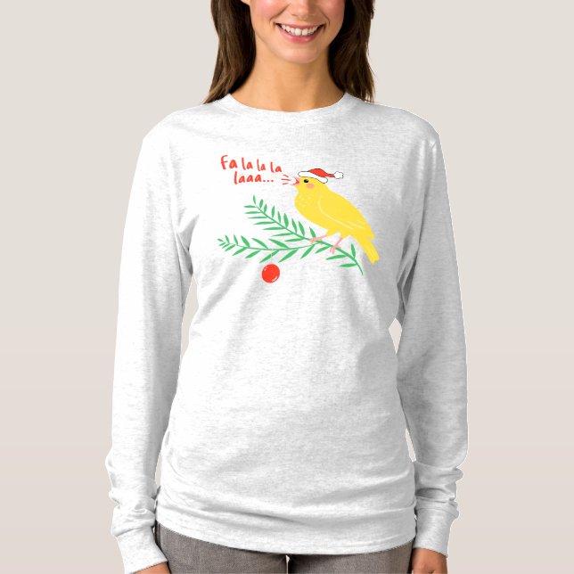 Christmas Singing Canary T-Shirt (Front)