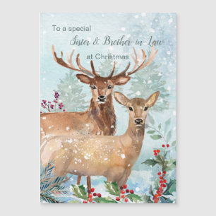 Christmas, Sister & Brother in Law magnetic card