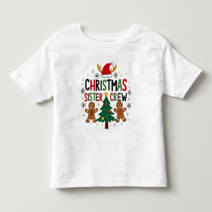 Christmas Sister Crew Festive Gingerbread Friends  Toddler T-Shirt
