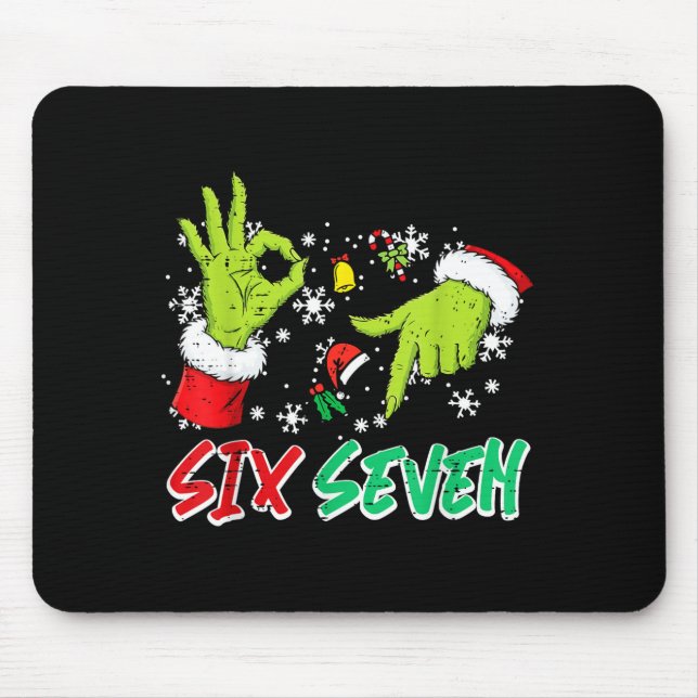 Christmas Six Seven 67 Funny Meme 6 7 Xmas Women M Mouse Mat (Front)