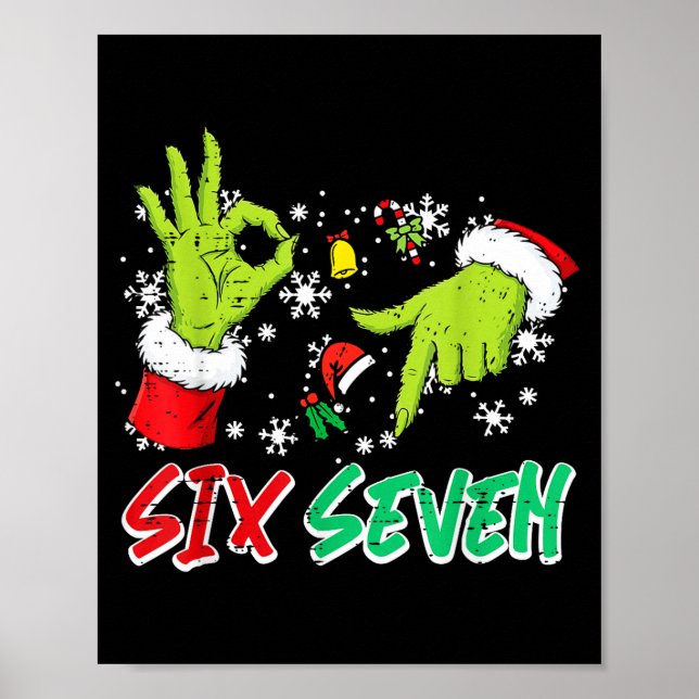 Christmas Six Seven 67 Funny Meme 6 7 Xmas Women M Poster (Front)