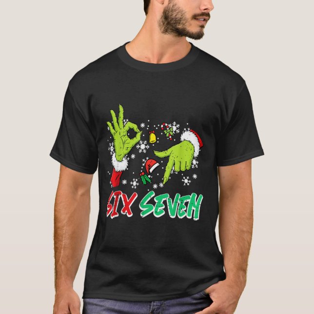 Christmas Six Seven 67 Funny Meme 6 7 Xmas Women M T-Shirt (Front)