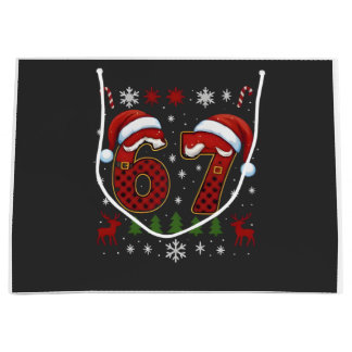 Christmas Six Seven 67 Santa Xmas Gen Alpha Large Gift Bag