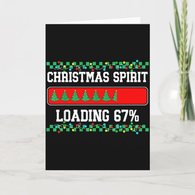 Christmas Six Seven Srit Loading 67 Meme Gen Z Alp Card (Front)