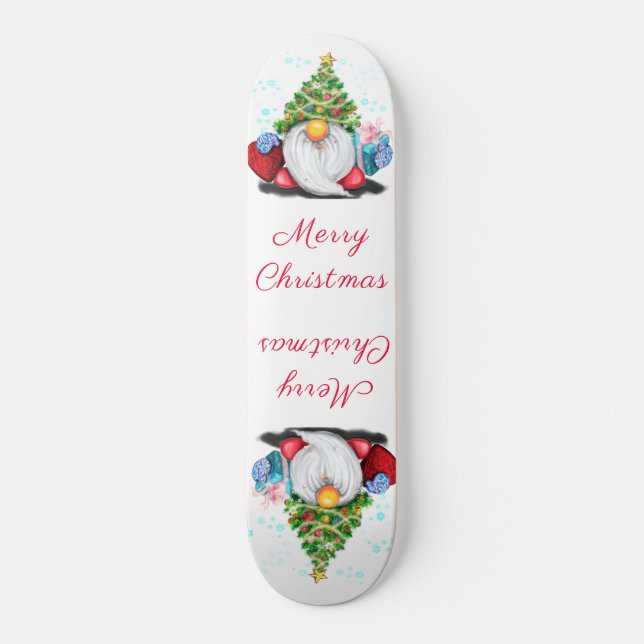 Christmas Skateboard Gift Gnomes with Gifts (Front)