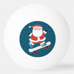 Christmas Skateboarding Skateboarder Ping Pong Ball