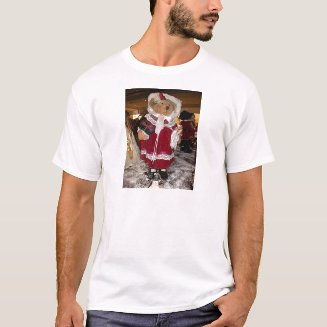 Christmas Skater Teddy Bear T-Shirt (Front)