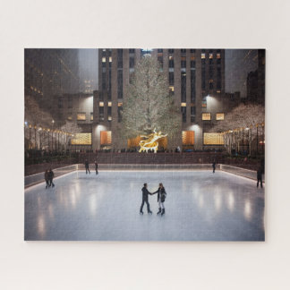 Christmas Skating at Rockefeller centre Jigsaw Puzzle
