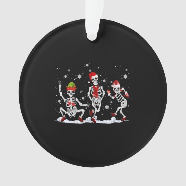 Christmas Skeleton Creepy Dancing Ornament (Front)
