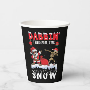 Christmas Skeleton Dab Paper Cups