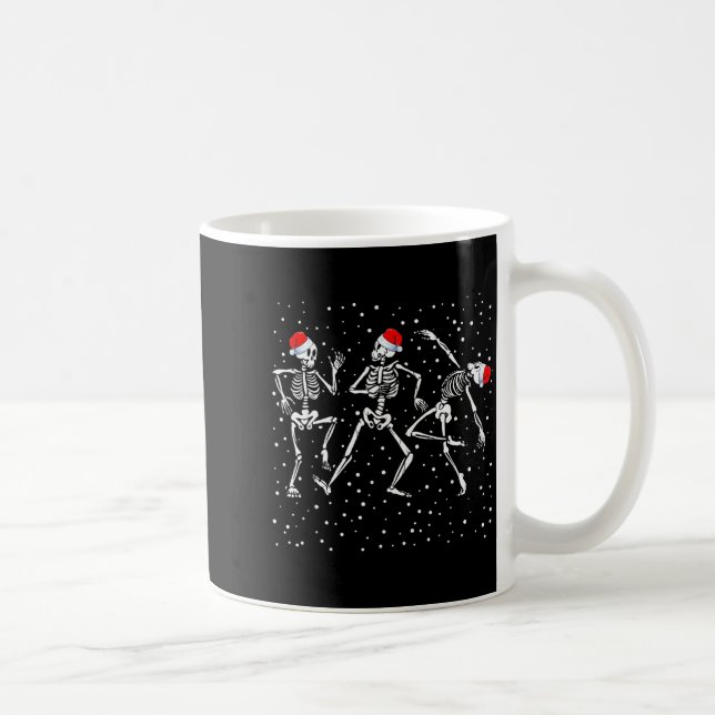 Christmas Skeleton Dancing Funny Xmas  Coffee Mug (Right)