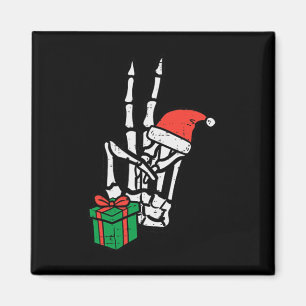 Christmas Skeleton Hand Peace Pocket Xmas Men Wome Magnet