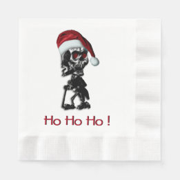 Christmas Skeleton Ho Ho Ho Napkin