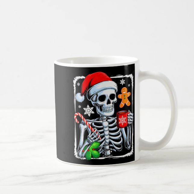 Christmas Skeleton Hot Chocolate Funny Xmas Men Wo Coffee Mug (Right)
