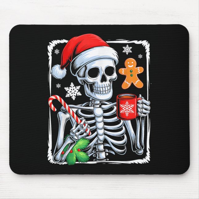 Christmas Skeleton Hot Chocolate Funny Xmas Men Wo Mouse Mat (Front)