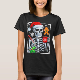 Christmas Skeleton Hot Chocolate Funny Xmas Men Wo T-Shirt