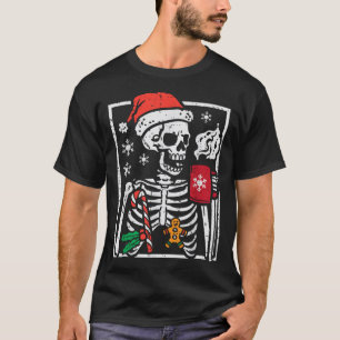 Christmas Skeleton Hot Chocolate Xmas Men  T-Shirt