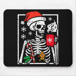 Christmas Skeleton Hot Chocolate Xmas Men Women Ki Mouse Mat