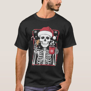 Christmas Skeleton Hot Chocolate Xmas Men Women Ki T-Shirt