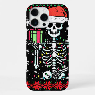 Christmas Skeleton I Prefer Halloween Ugly Xmas iPhone 16 Pro Max Case