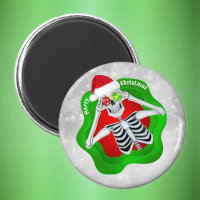 Christmas skeleton Ornaments Splatter shape Circle